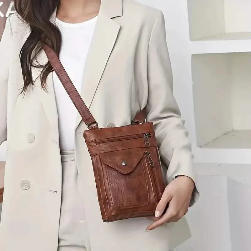 Soft PU Leather Women Messenger Bag - A-1 Thread Vault