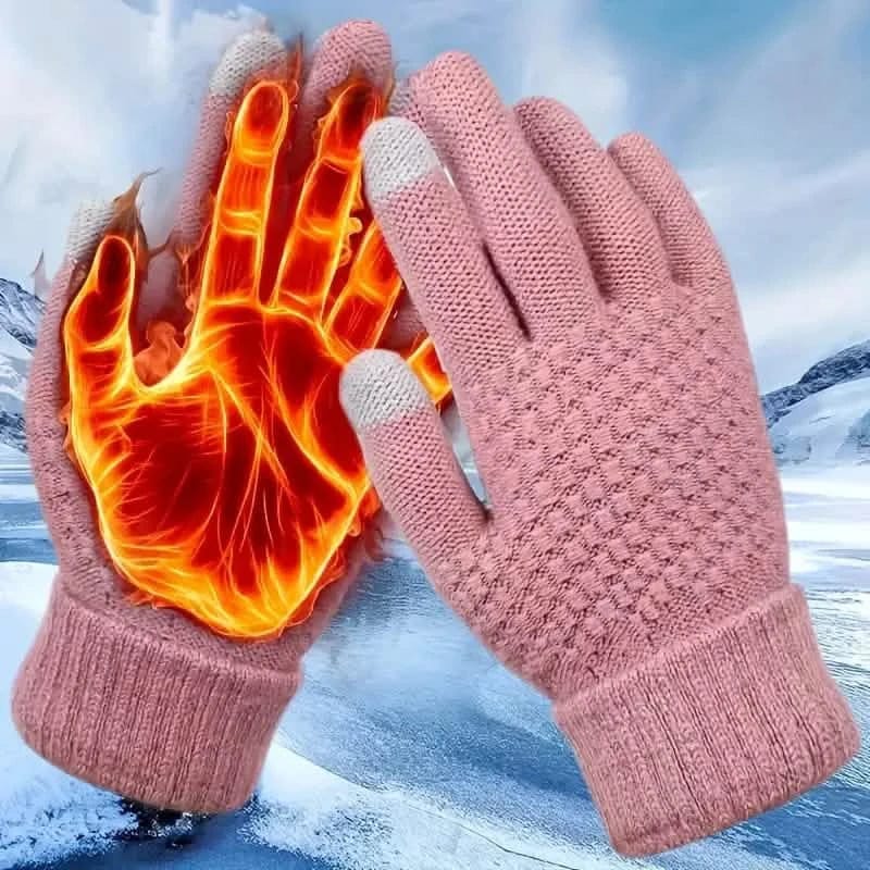 Soft Touchscreen Winter Gloves Elastic Cuff Knit for Cold Weather - A-1 Thread Vault