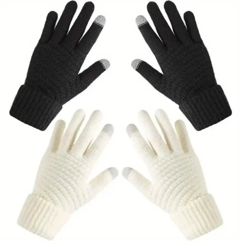 Soft Touchscreen Winter Gloves Elastic Cuff Knit for Cold Weather - A-1 Thread Vault