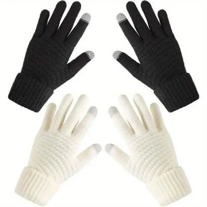 Soft Touchscreen Winter Gloves Elastic Cuff Knit for Cold Weather - A-1 Thread Vault