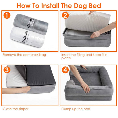 Soft Warm Plush Puppy Cozy Nest Sofa Non-Slip Bed Cushion Mat - A-1 Thread Vault