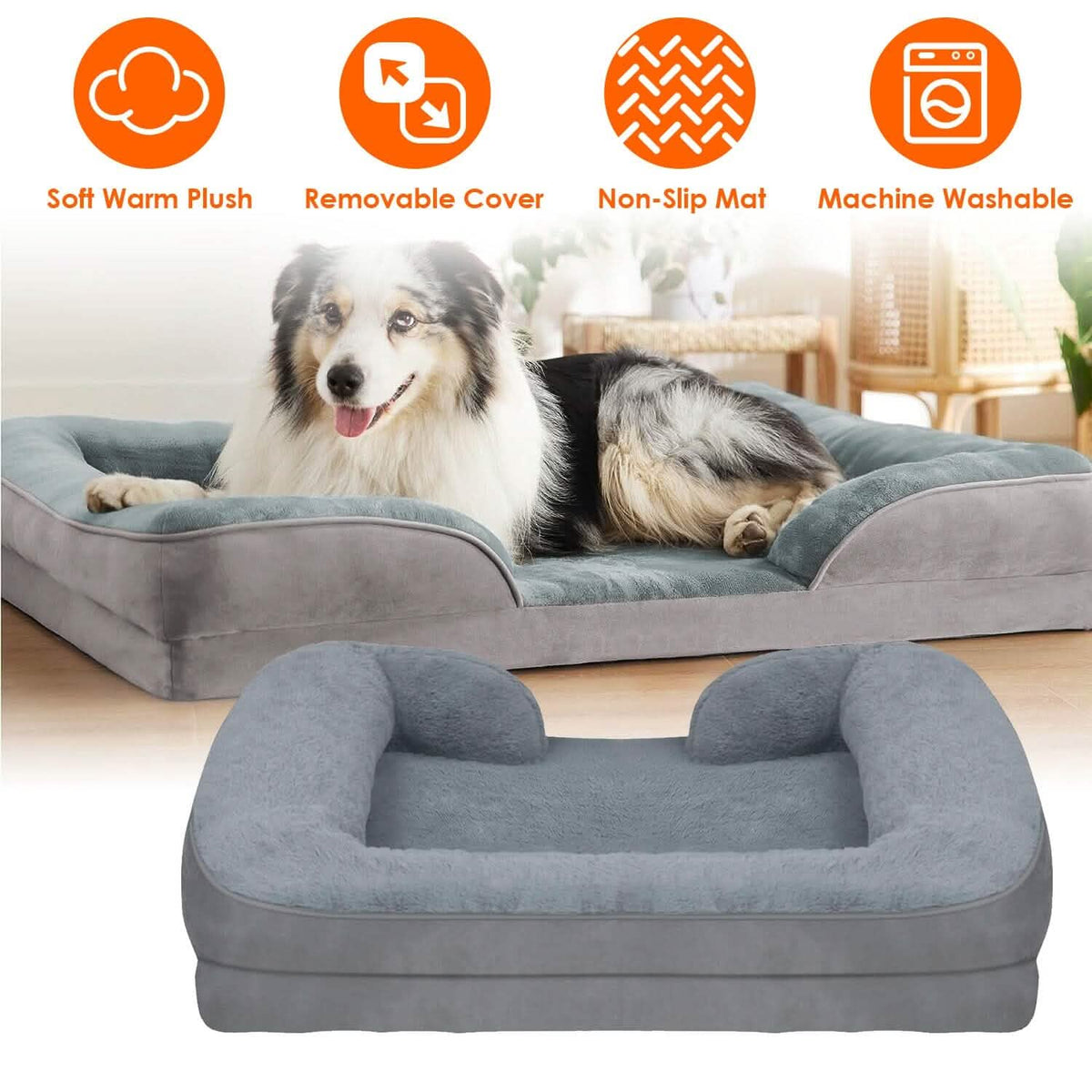 Soft Warm Plush Puppy Cozy Nest Sofa Non-Slip Bed Cushion Mat - A-1 Thread Vault