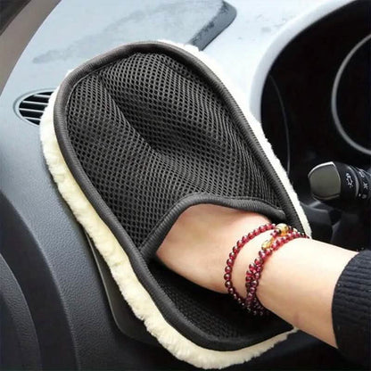 Soft Wool Car Cleaning Mitt - A-1 Thread Vault
