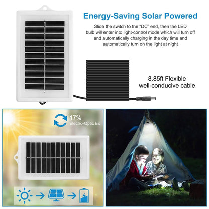 Solar Camping Light Hanging LED Bulb Lamp - A-1 Thread Vault