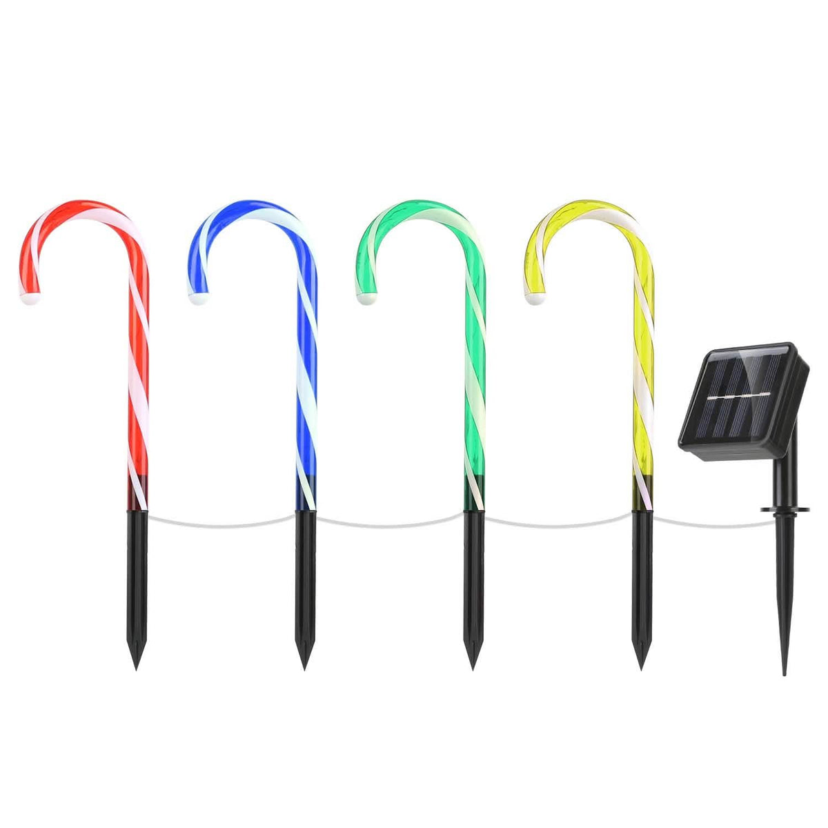 Solar Christmas Candy Cane Light IP55 Waterproof Stake Light - A-1 Thread Vault