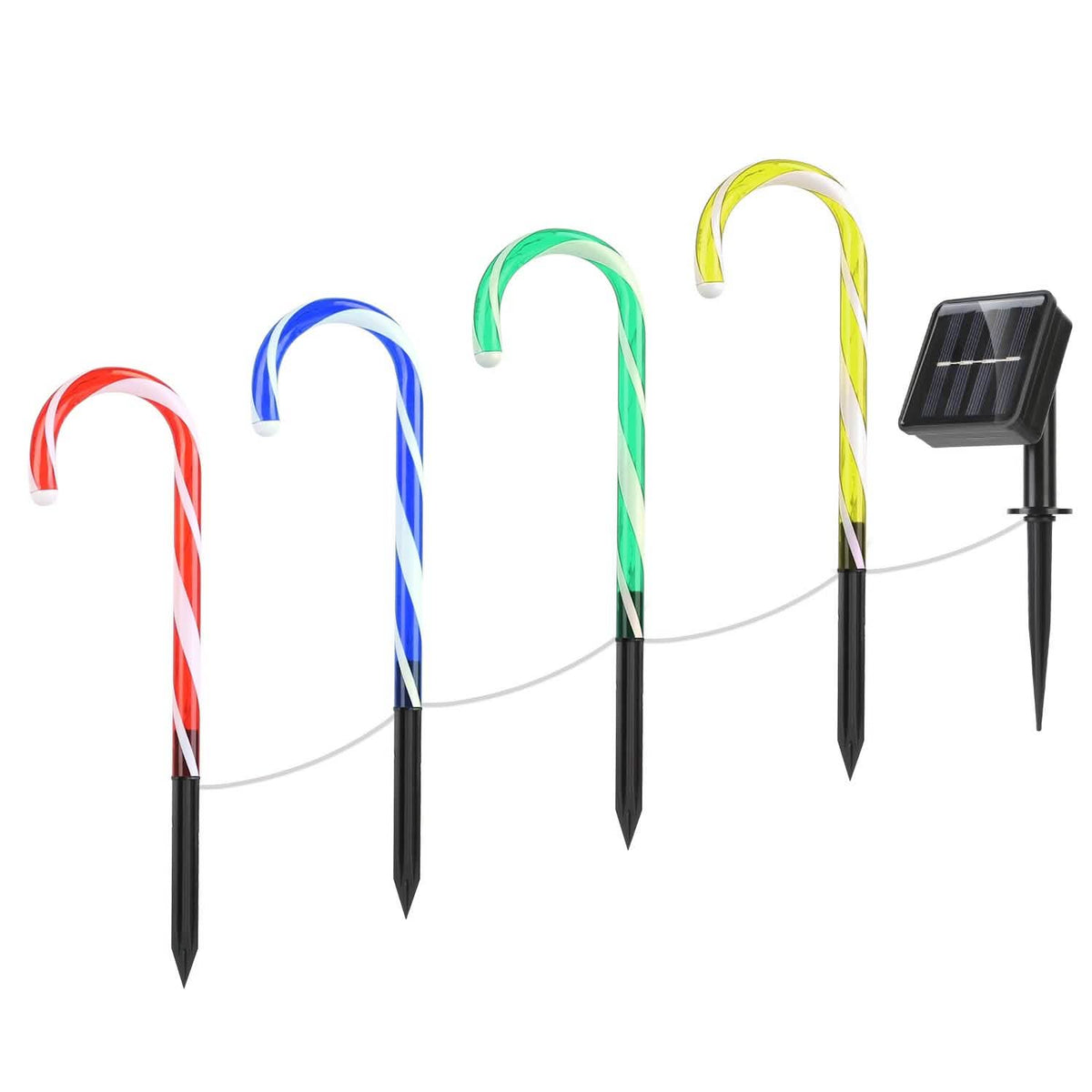 Solar Christmas Candy Cane Light IP55 Waterproof Stake Light - A-1 Thread Vault