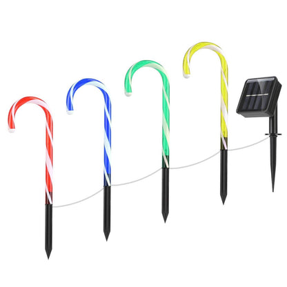 Solar Christmas Candy Cane Light IP55 Waterproof Stake Light - A-1 Thread Vault