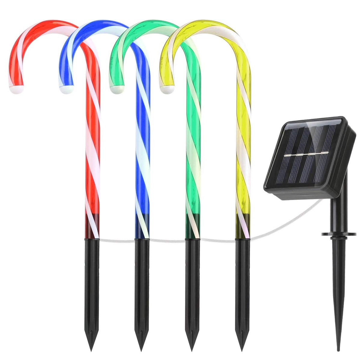 Solar Christmas Candy Cane Light IP55 Waterproof Stake Light - A-1 Thread Vault