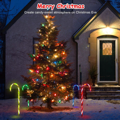 Solar Christmas Candy Cane Light IP55 Waterproof Stake Light - A-1 Thread Vault
