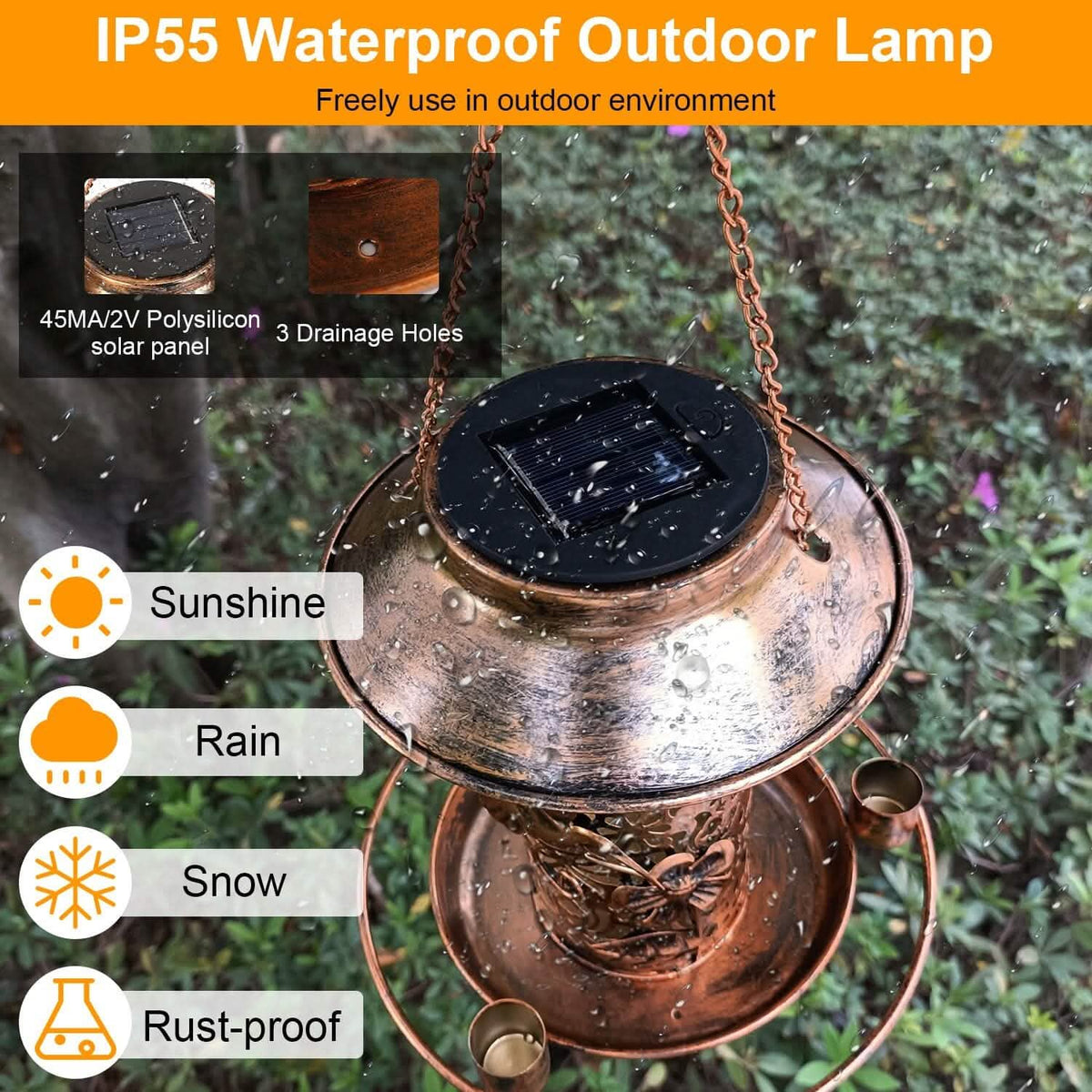 Solar Decorative Hanging Bird Feeder Lantern - A-1 Thread Vault
