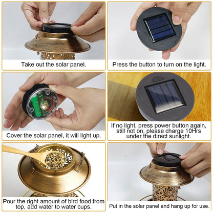 Solar Decorative Hanging Bird Feeder Lantern - A-1 Thread Vault