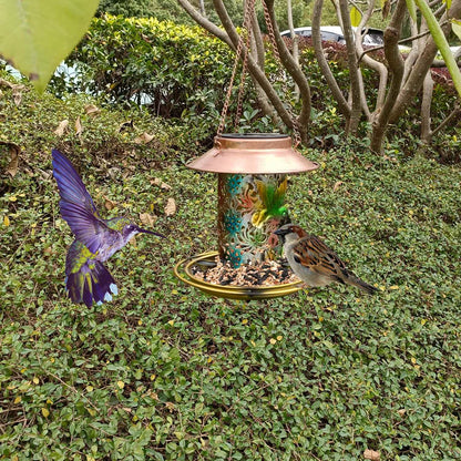 Solar Decorative Hanging Bird Feeder Lantern - A-1 Thread Vault