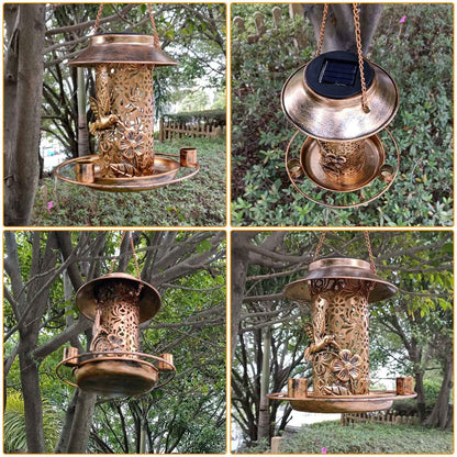 Solar Decorative Hanging Bird Feeder Lantern - A-1 Thread Vault