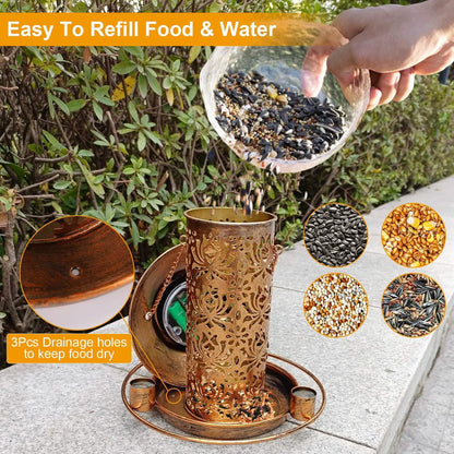 Solar Decorative Hanging Bird Feeder Lantern - A-1 Thread Vault