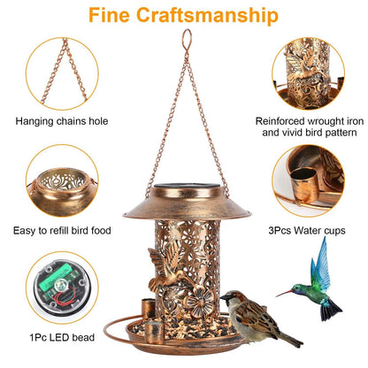 Solar Decorative Hanging Bird Feeder Lantern - A-1 Thread Vault