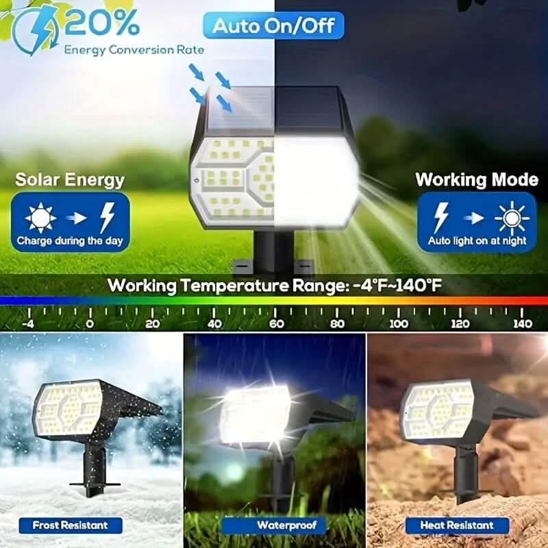 Solar Landscape Outdoor Spotlights - A-1 Thread Vault