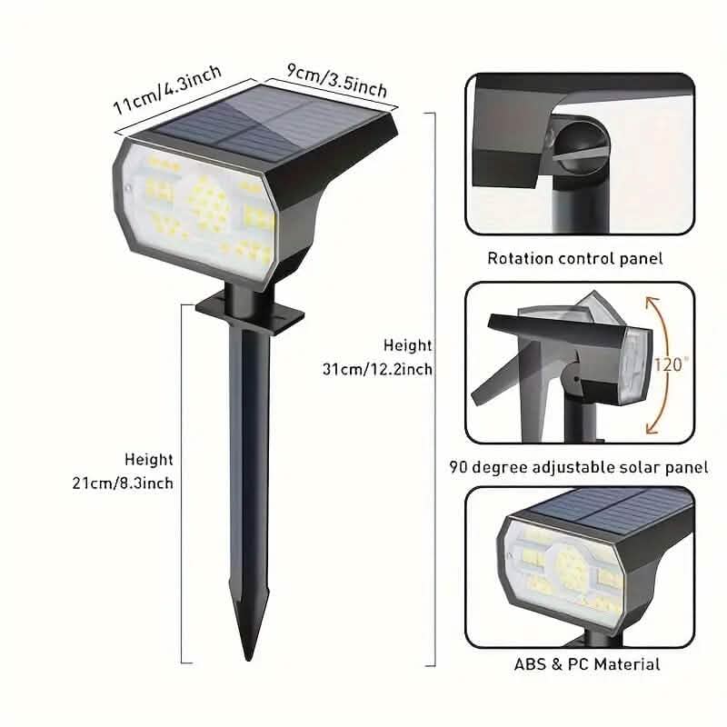Solar Landscape Outdoor Spotlights - A-1 Thread Vault