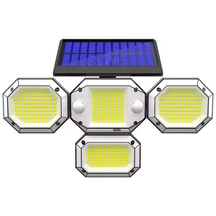 Solar Light Outdoor with Remote Control Double Motion Sensor Light 306/208 Led Wall Lamp IP65 Spotlight Exterior Garage Lighting - A-1 Thread Vault