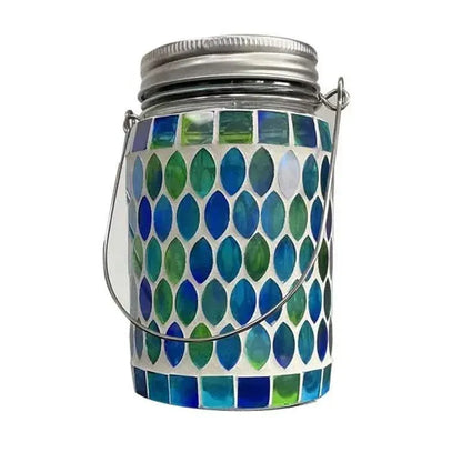 Solar Mosaic LED Waterproof Outdoor Hanging Lanterns - A-1 Thread Vault