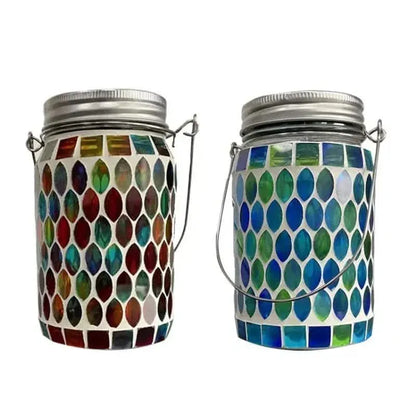 Solar Mosaic LED Waterproof Outdoor Hanging Lanterns - A-1 Thread Vault