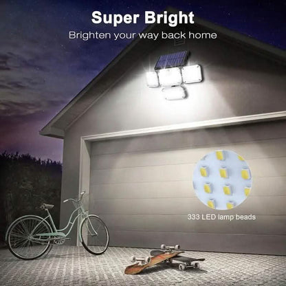 Solar Outdoor Lights 333 LEDs Motion Sensor Lights 4 Heads - A-1 Thread Vault