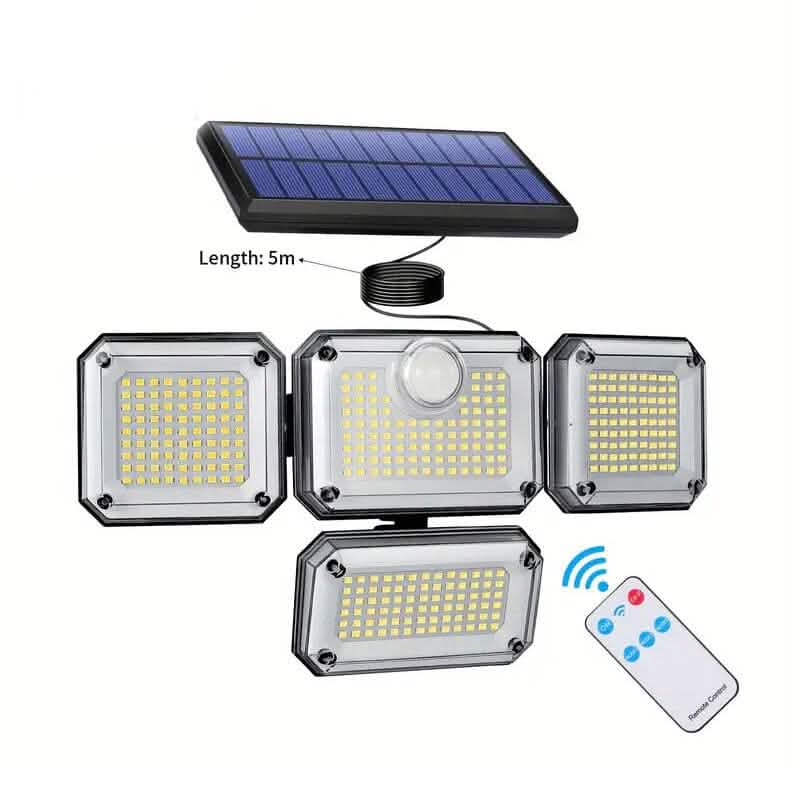 Solar Outdoor Lights 333 LEDs Motion Sensor Lights 4 Heads - A-1 Thread Vault