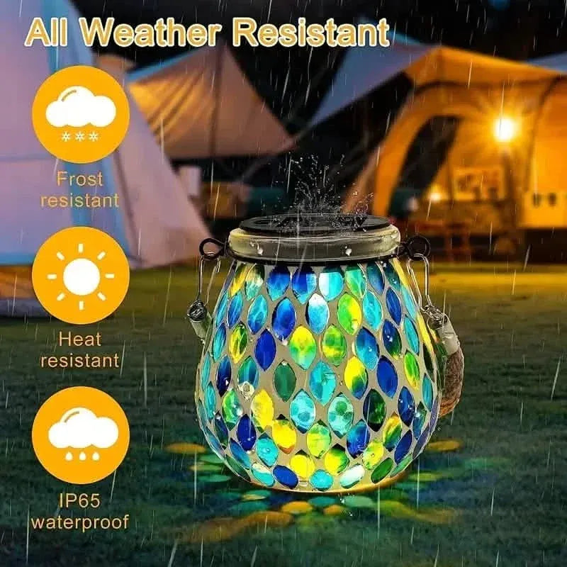 Solar Outdoor Mosaic Lantern - A-1 Thread Vault