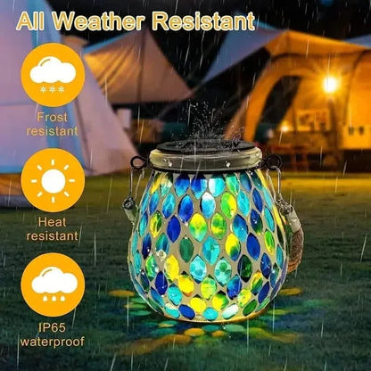 Solar Outdoor Mosaic Lantern - A-1 Thread Vault