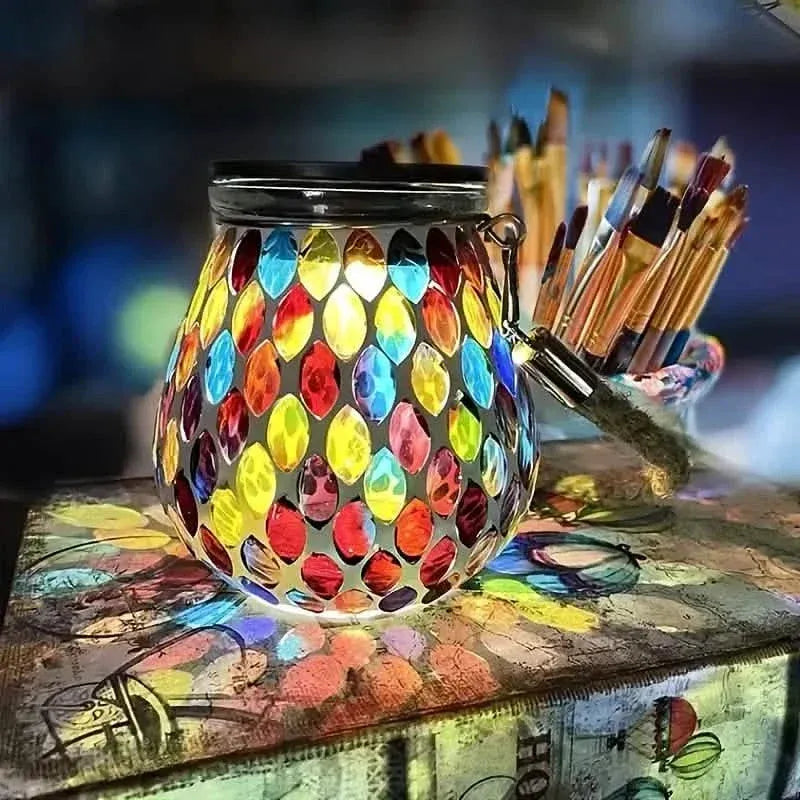 Solar Outdoor Mosaic Lantern - A-1 Thread Vault