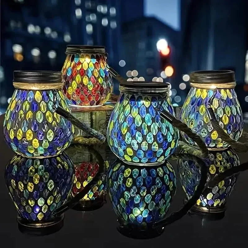 Solar Outdoor Mosaic Lantern - A-1 Thread Vault