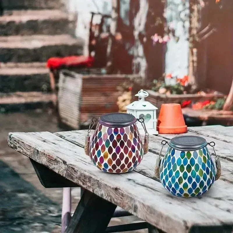 Solar Outdoor Mosaic Lantern - A-1 Thread Vault