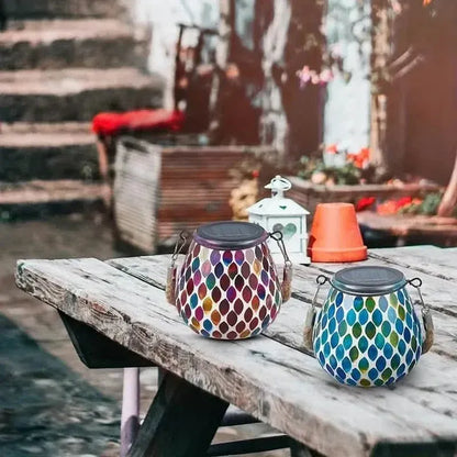Solar Outdoor Mosaic Lantern - A-1 Thread Vault