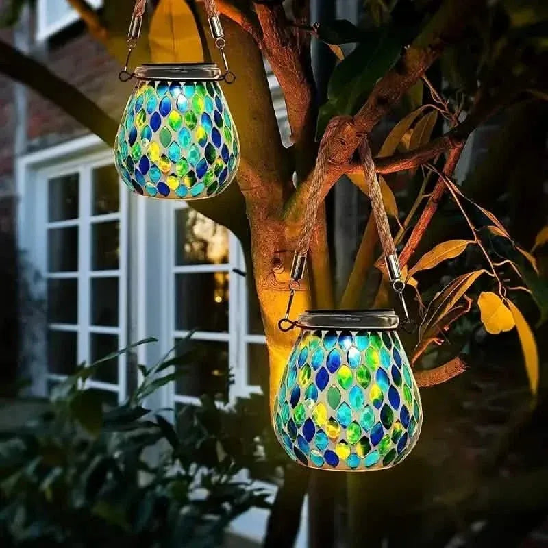 Solar Outdoor Mosaic Lantern - A-1 Thread Vault