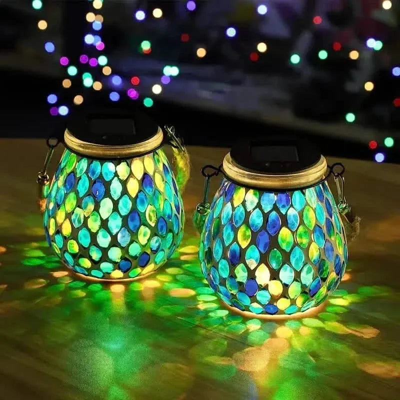 Solar Outdoor Mosaic Lantern - A-1 Thread Vault