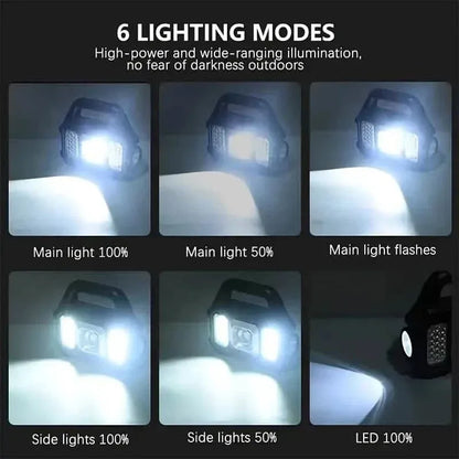 Solar Portable Flashlight & Handheld Searchlight with Side Lights - A-1 Thread Vault