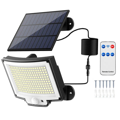 Solar Powered Flood Light Solar IP65 Waterproof Motion Sensor with Remote - A-1 Thread Vault