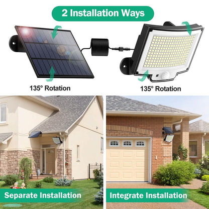 Solar Powered Flood Light Solar IP65 Waterproof Motion Sensor with Remote - A-1 Thread Vault