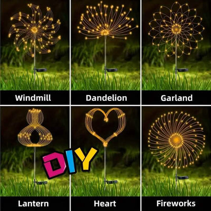 Solar-Powered Garden Lights with 60 LED and 8 Lighting Modes - A-1 Thread Vault