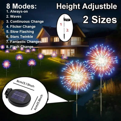 Solar-Powered Garden Lights with 60 LED and 8 Lighting Modes - A-1 Thread Vault
