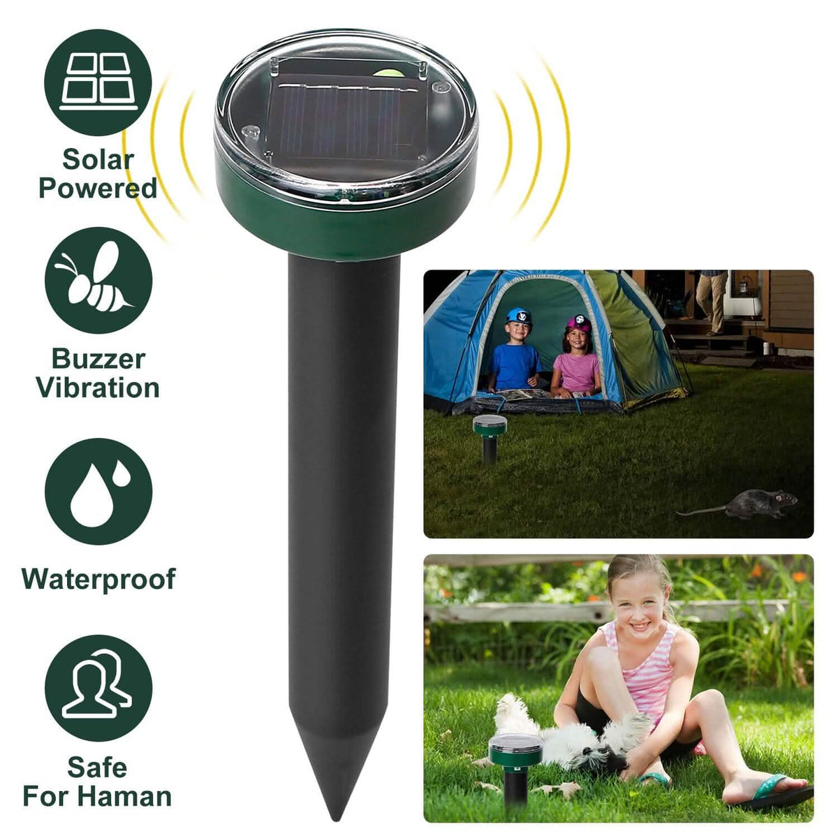 Solar Powered Mole Repeller - A-1 Thread Vault