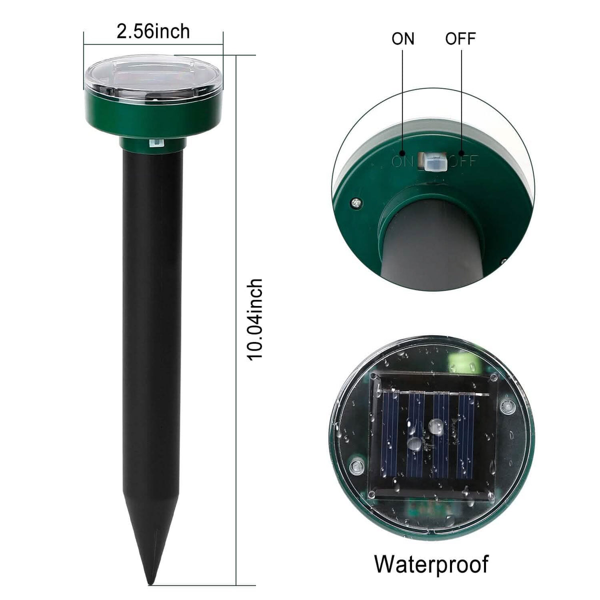 Solar Powered Mole Repeller - A-1 Thread Vault