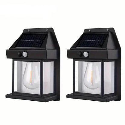 Solar-Powered Motion-Sensor Outdoor Wall Light - A-1 Thread Vault
