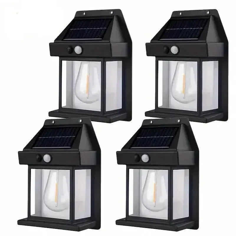Solar-Powered Motion-Sensor Outdoor Wall Light - A-1 Thread Vault