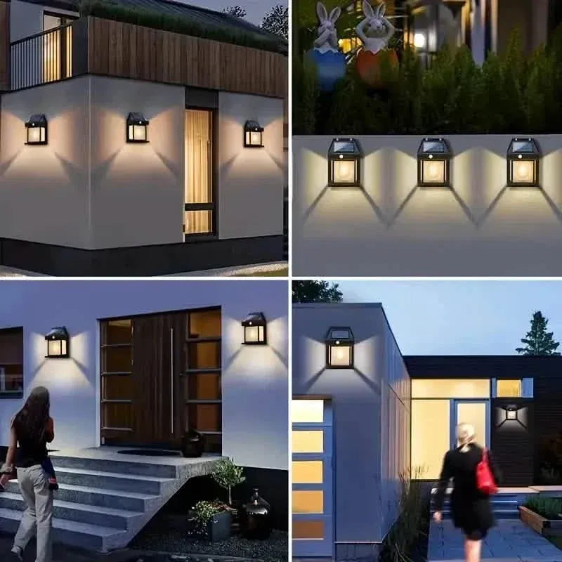 Solar-Powered Motion-Sensor Outdoor Wall Light - A-1 Thread Vault