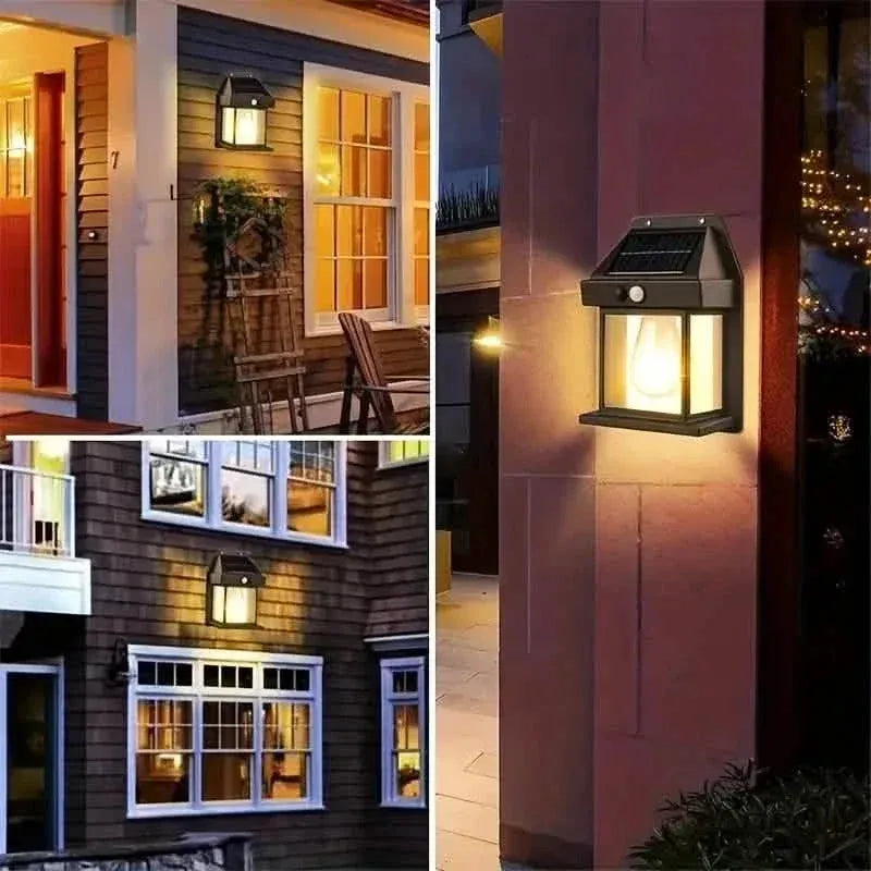 Solar-Powered Motion-Sensor Outdoor Wall Light - A-1 Thread Vault