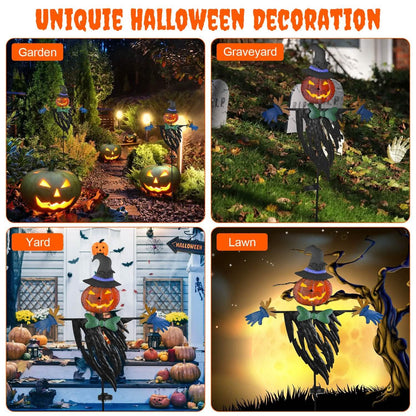 Solar Powered Scarecrow Shape Stake Light Halloween Decoration - A-1 Thread Vault
