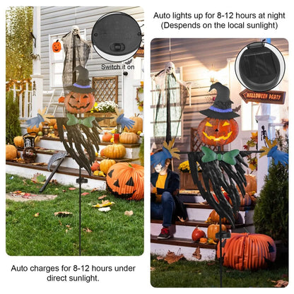 Solar Powered Scarecrow Shape Stake Light Halloween Decoration - A-1 Thread Vault