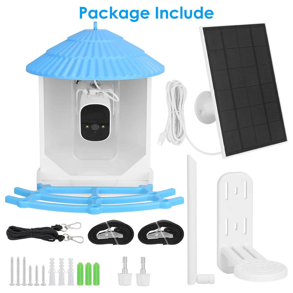 Solar Powered Smart Bird Feeder with PIR Motion AI Two-Way Audio - A-1 Thread Vault