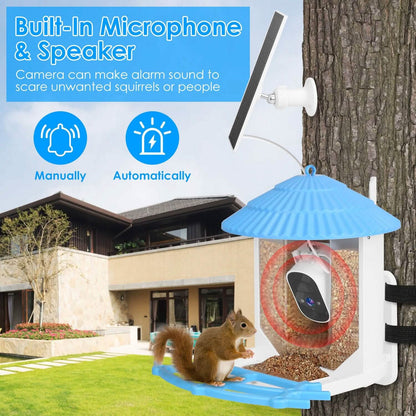 Solar Powered Smart Bird Feeder with PIR Motion AI Two-Way Audio - A-1 Thread Vault