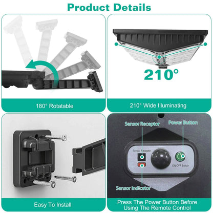 Solar Powered Wall Light Beads PIR Motion Sensor - A-1 Thread Vault